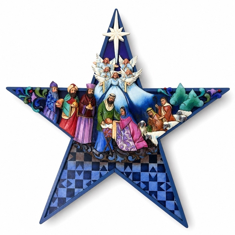 Jim Shore Bethlehem's Star Nativity Wall Plaque 4015624 Christmas Decor